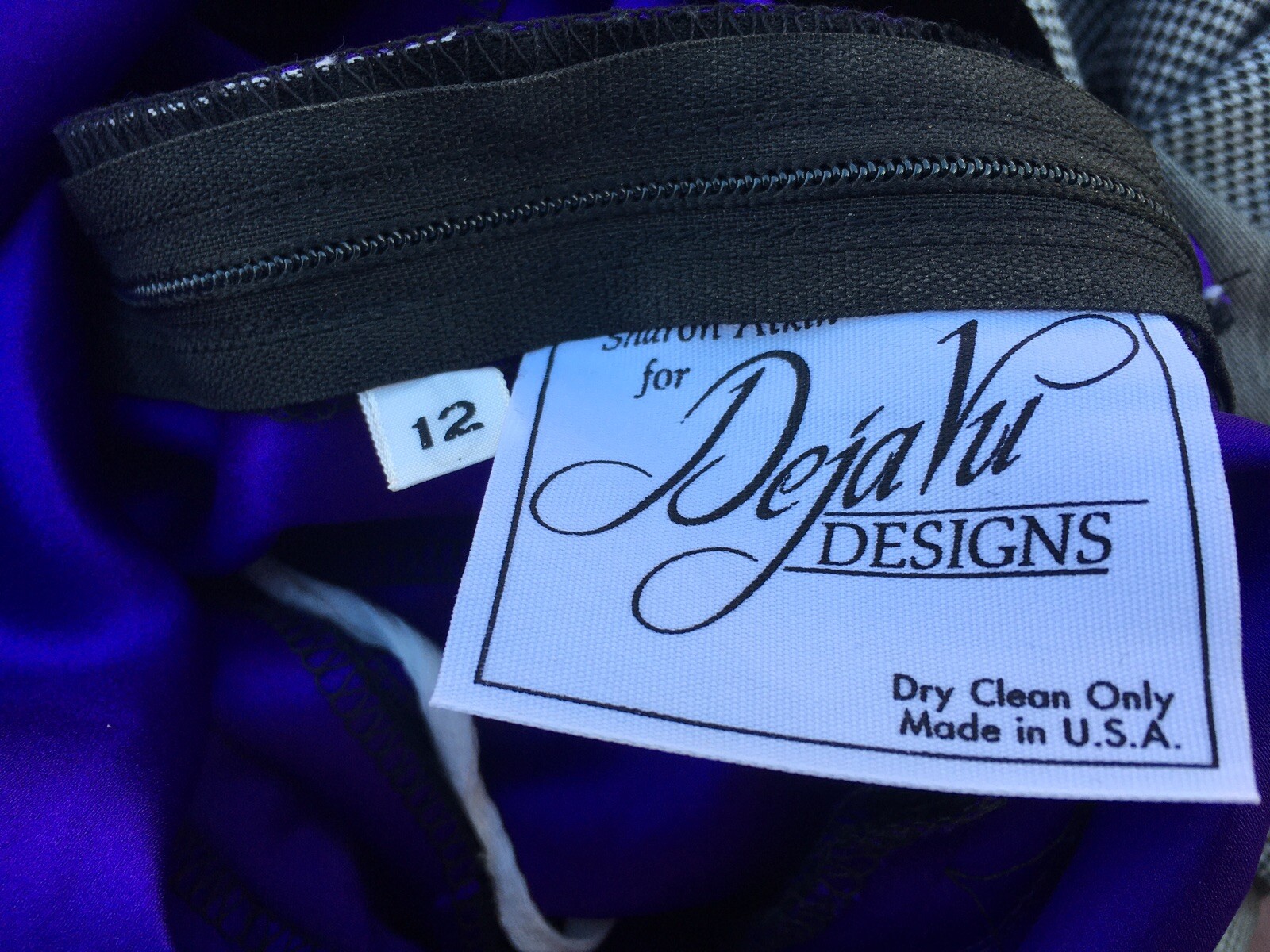 Sharon Atkins Dejavu Vintage Formal Dress Black/Purple Size 12