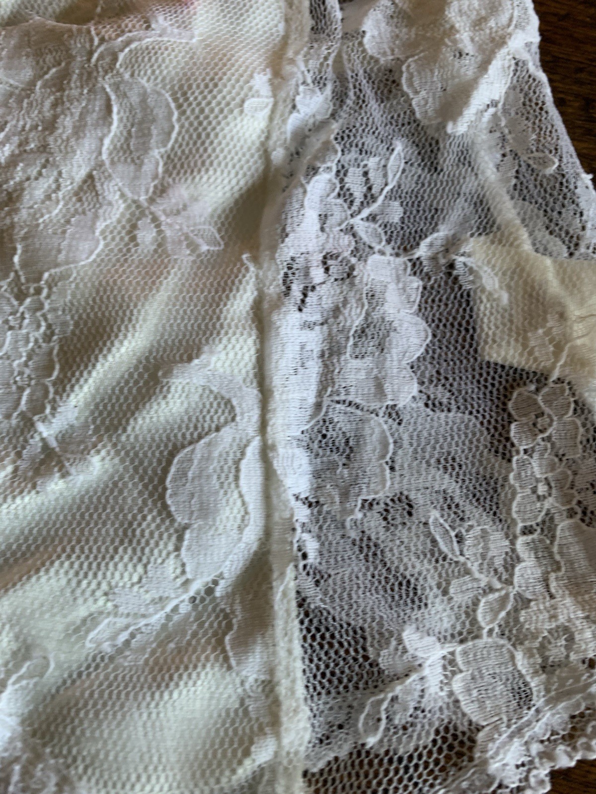 Vintage Emil Bole Corset Panties White Lace Rose Lingerie Lace Up Size Large