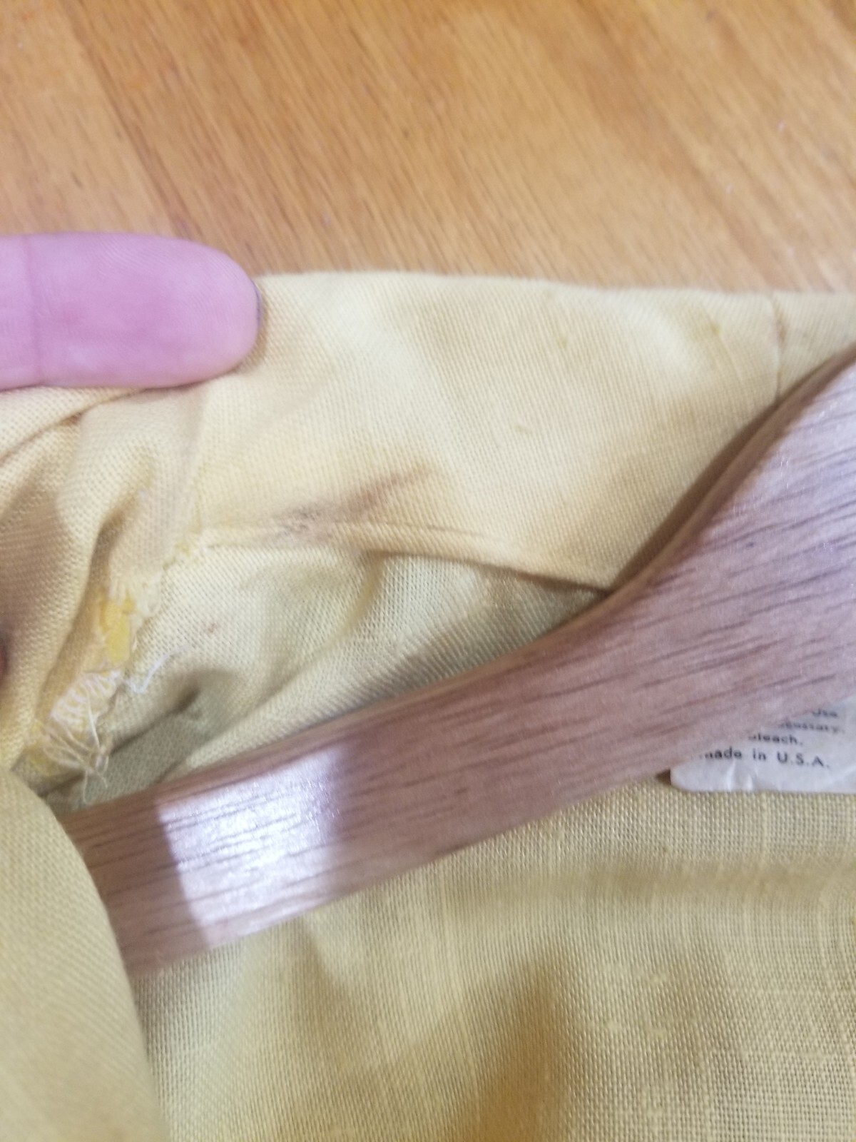 Vintage Yellow and Black Linen Wrap Like Dress w/Large Retro Belt Size 7