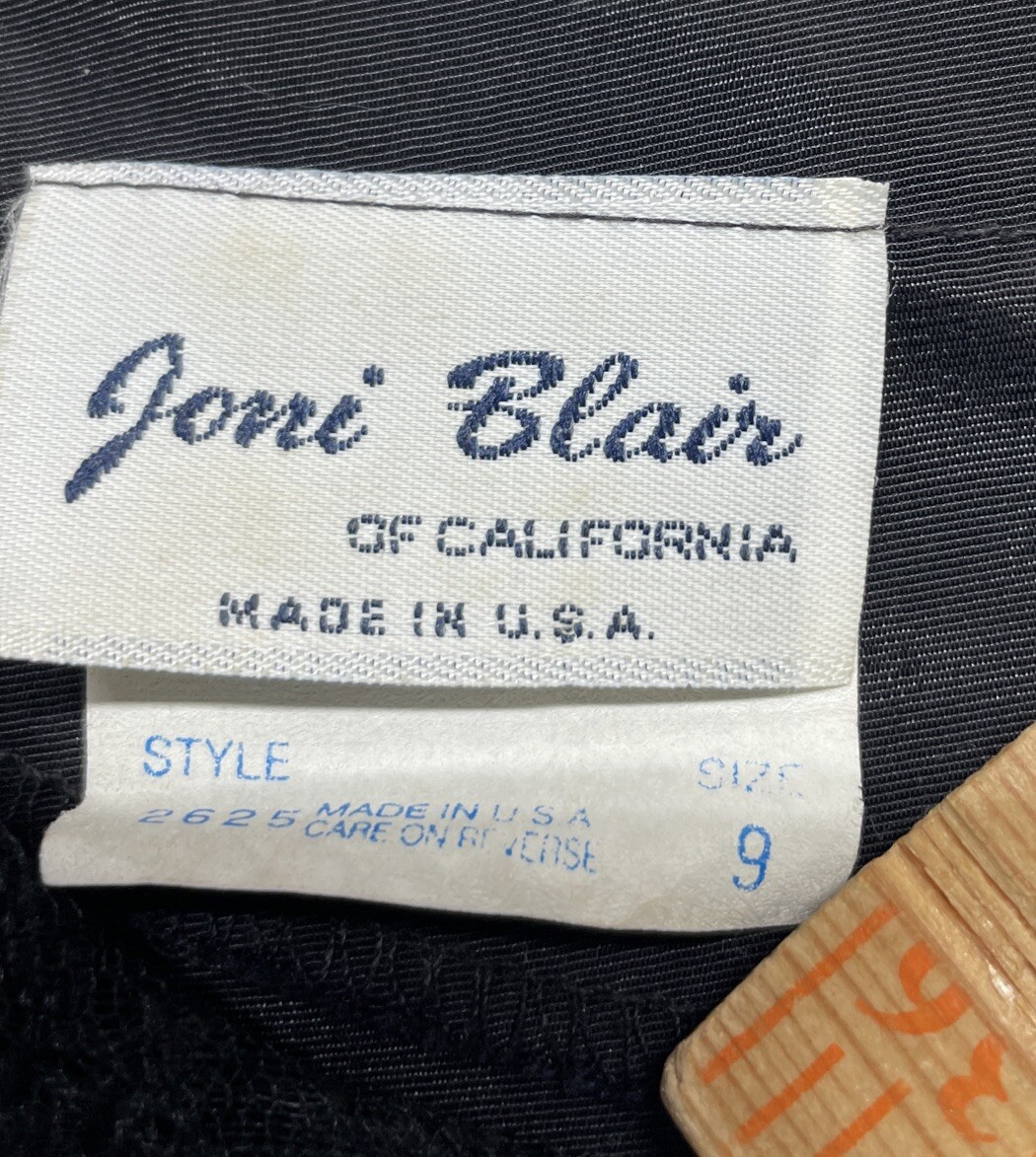 Vtg Joni Blair Of California 80’s-90’s Prom Cocktail Dress Lace Bow Layered Sz 9