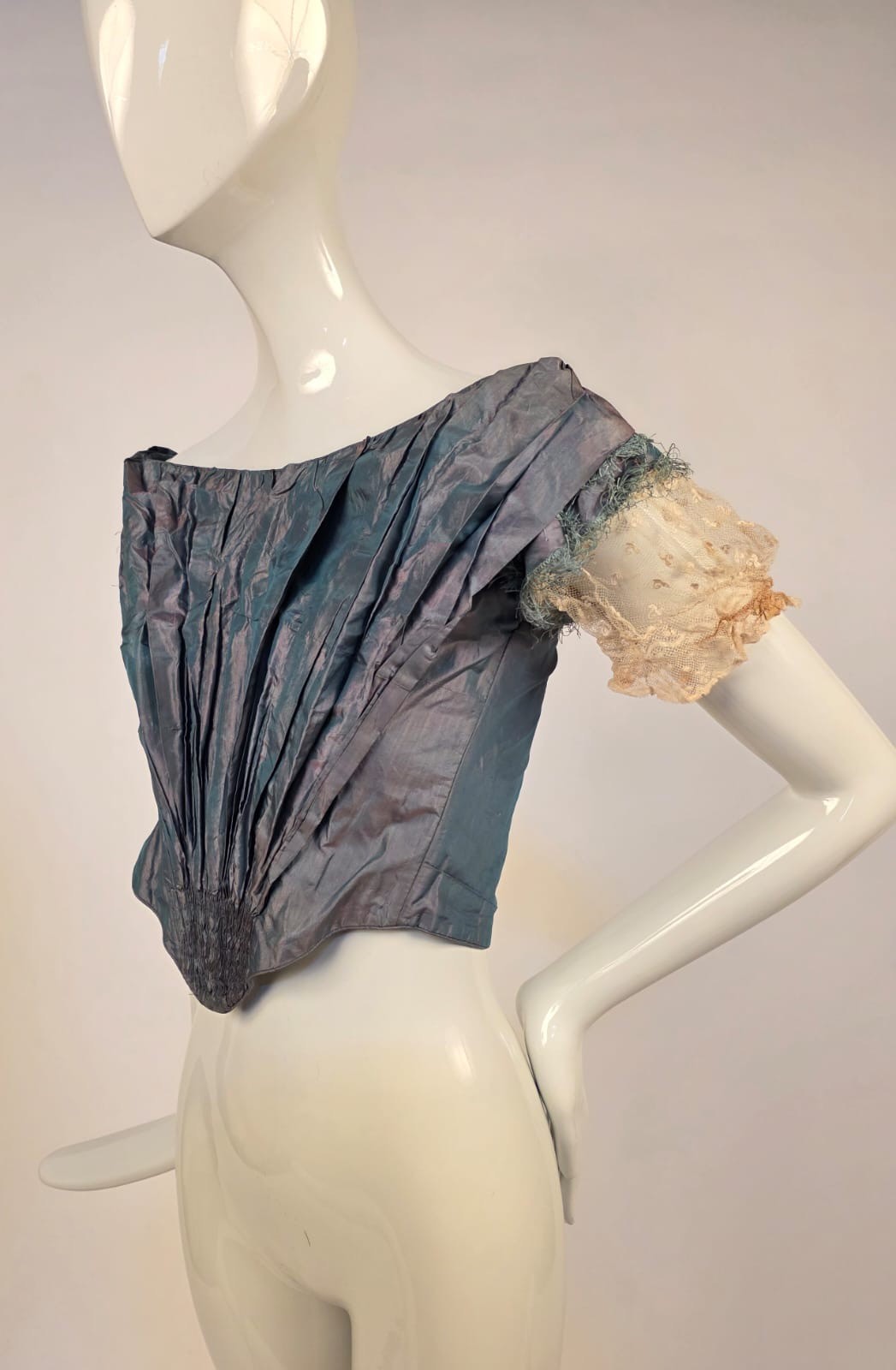 CIVIL WAR 1860’S SILK BALL GOWN BODICE FR ORIGINAL GEORGIA ESTATE