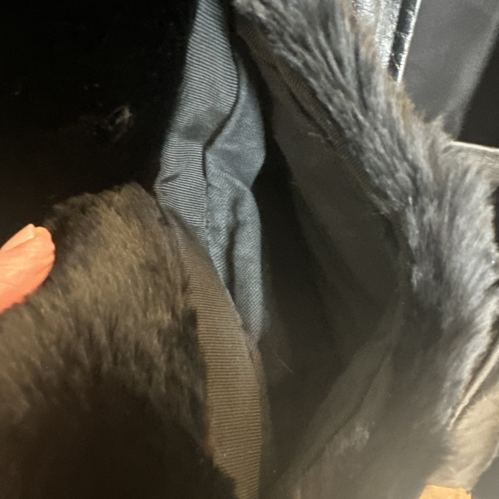 Vintage Sheared Black Mink And Leather Coat