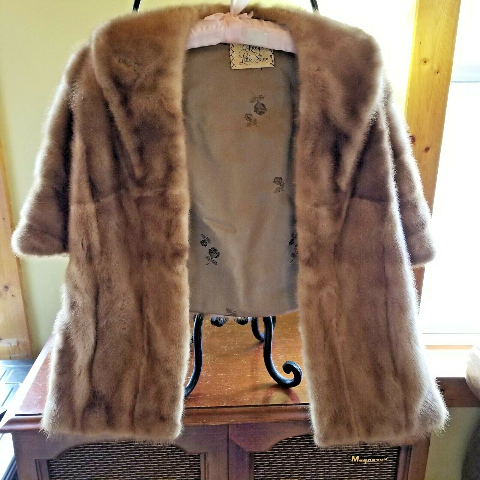 Vintage Mink Stole Cape 1950s 2 Pocket Macy Little Shop