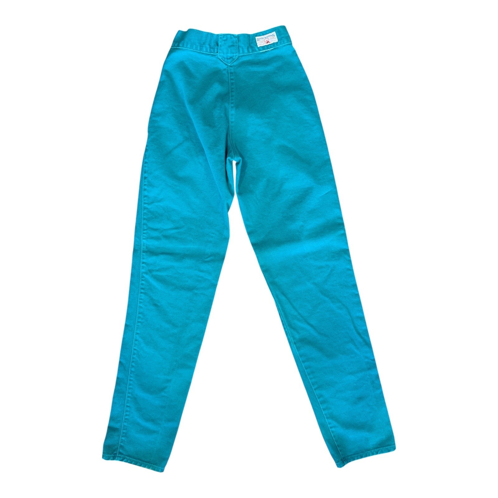 Vintage Rocky Mountain Teal High Waisted Western Pleated Tapered Jeans 24 Waist
