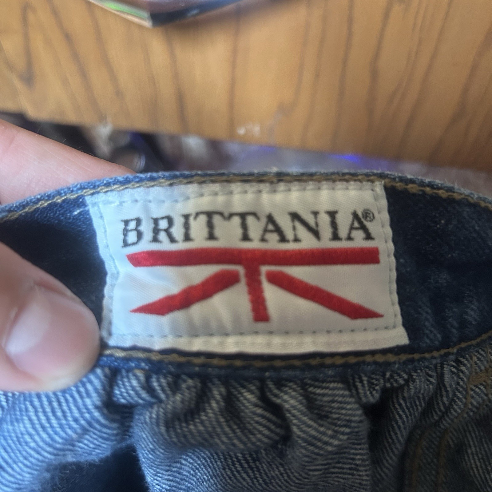Vintage Brittania Denim Midi Skirt | 90s High Waist | Button Front | size 10