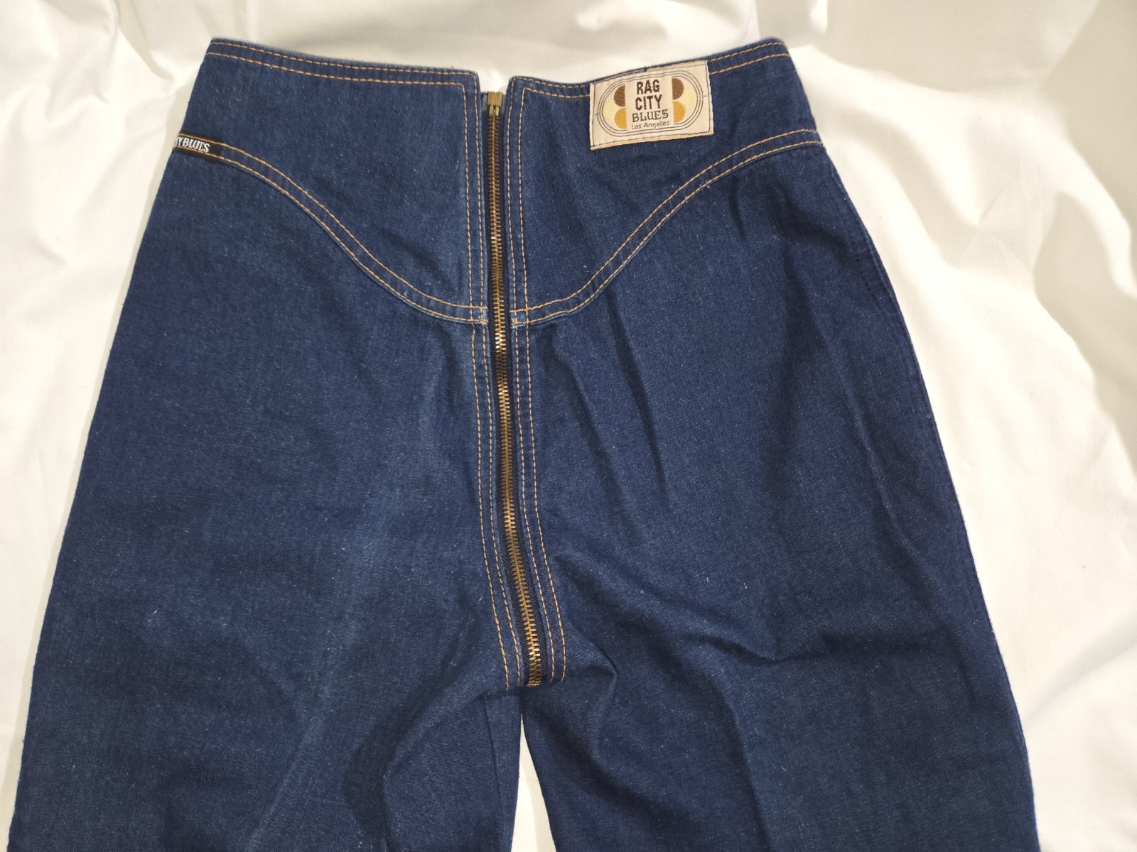 VTG SZ 30 9/10 Rag City Blues LA Zip ALL The Way Around Denim Jeans Style 705