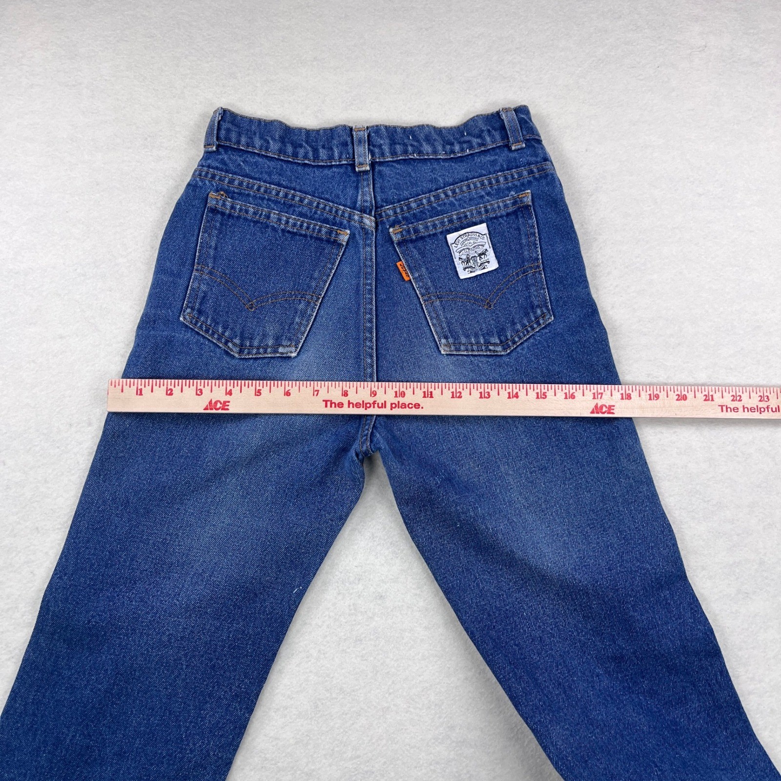 Vintage Levis White Patch Orange Tab Jeans Womens 26 High Rise Straight Scovill