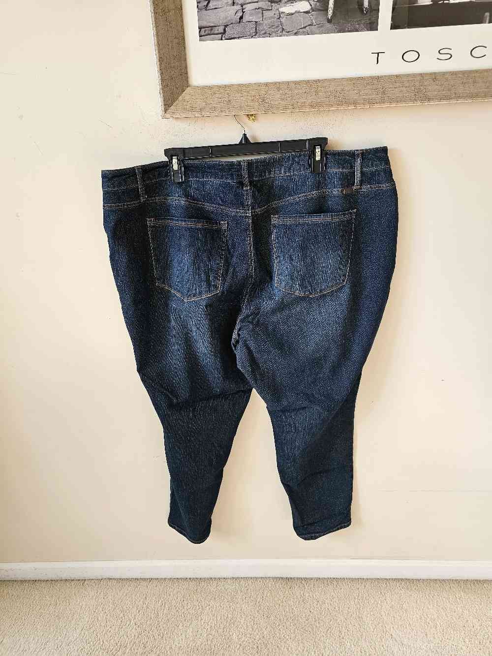 1822 Denim Women Plus 22W Dark Wash Skinny High Rise Stretch Jeans