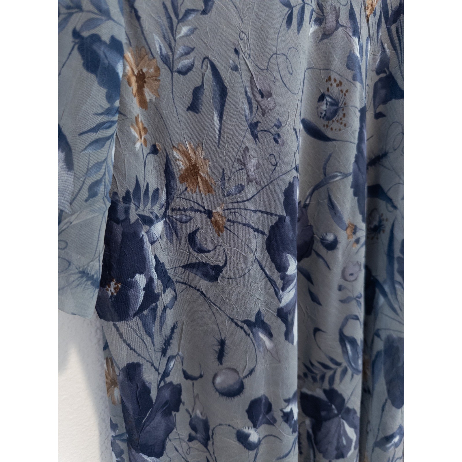 Vintage 90s Tracy Richards Dress Womens 18WP Gray Floral Chiffon Garden Party