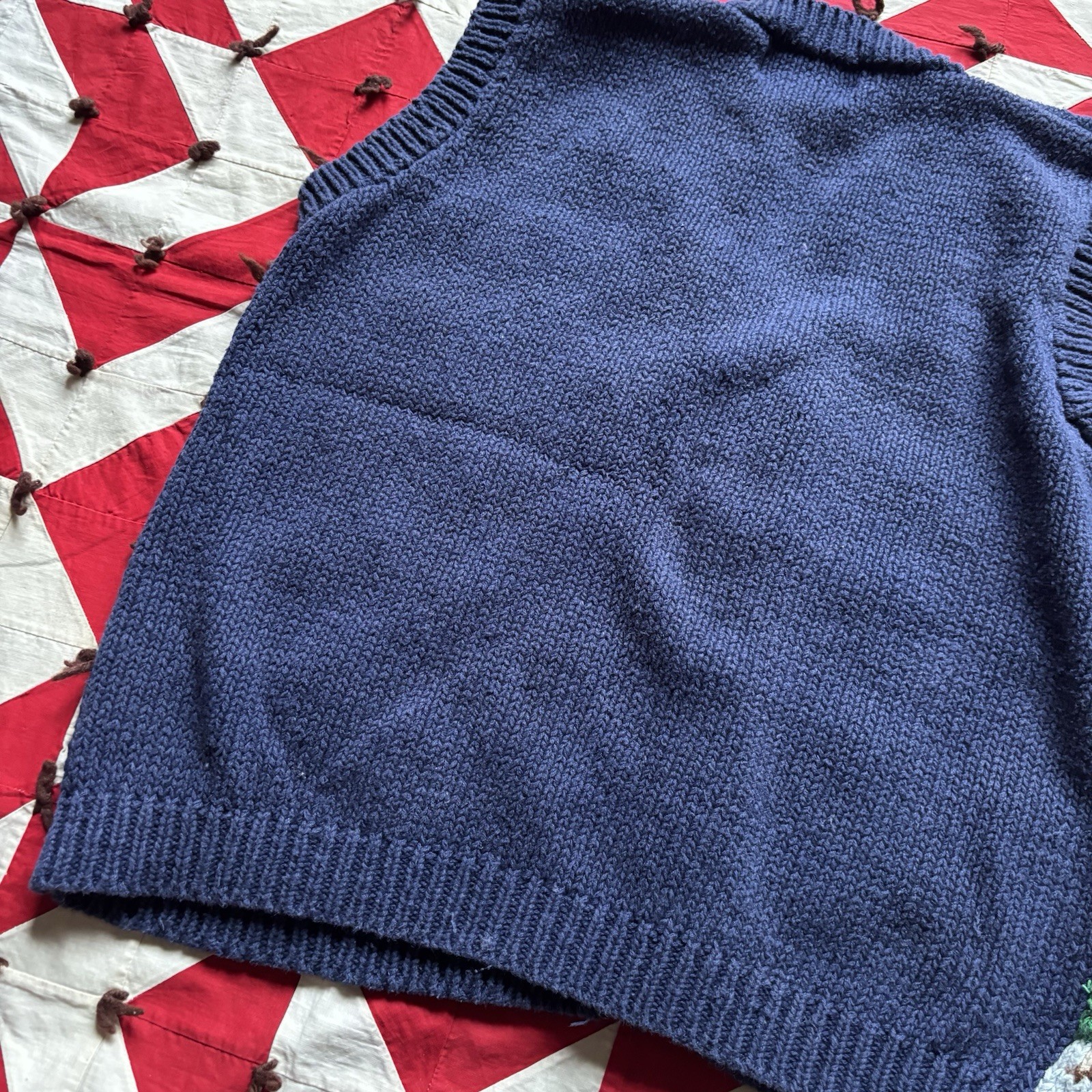 Vintage Women’s Knit Animal Sweater Vest As Is 90s Medium Granny