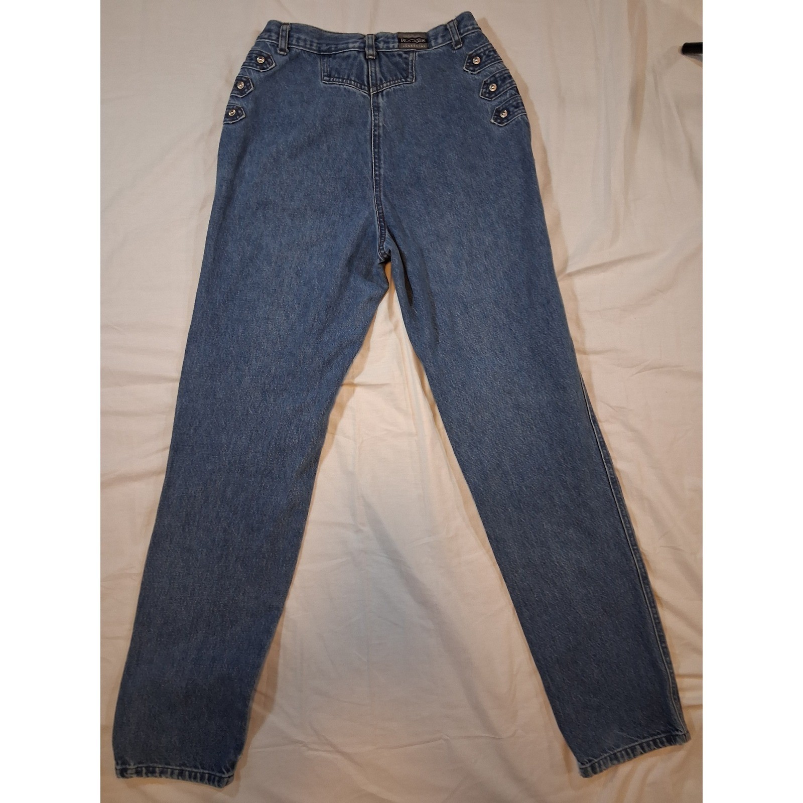 Vintage Rockies High Waisted Western Tapered Leg Blue Denim Jeans RS129AD0 11/12