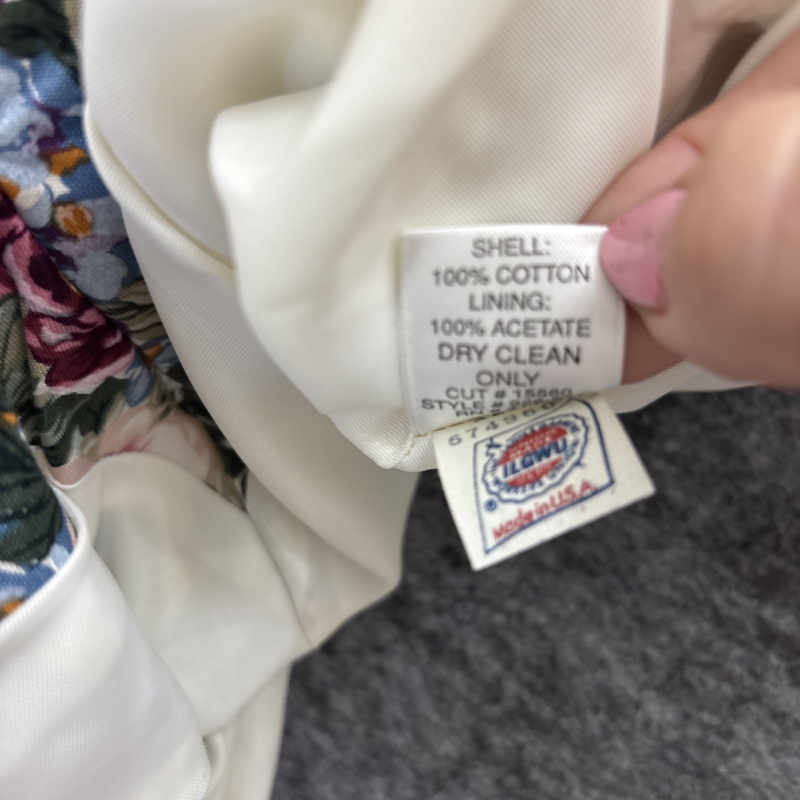 Coquette Romantic Vintage 80s90s Ivory Floral Fairycore Dress 10 Midi Party USA