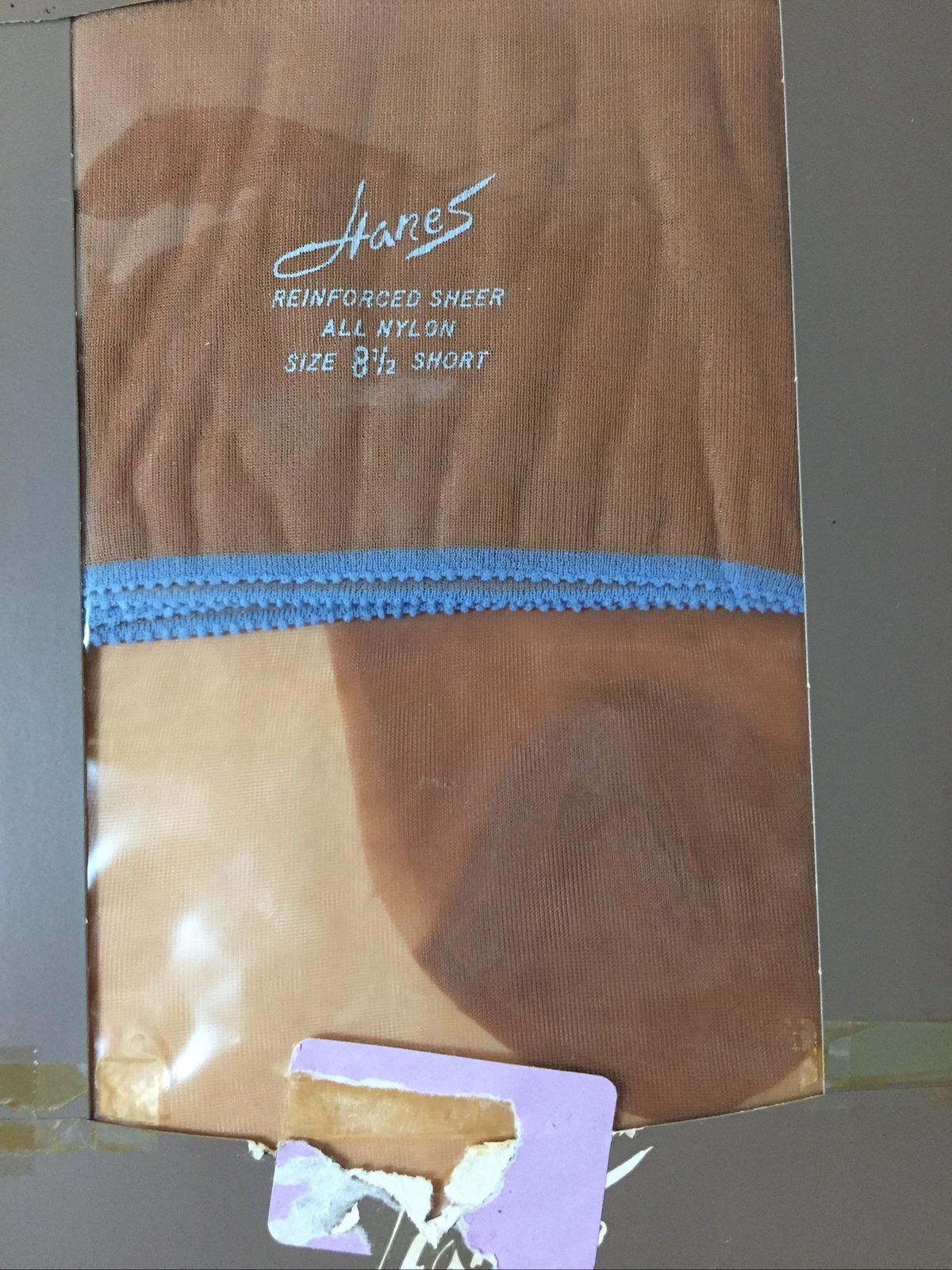 3 Pair’s VINTAGE Hanes Stockings 415 Reinforced Toe Heel SHELL 8 1/2 S Flat Knit