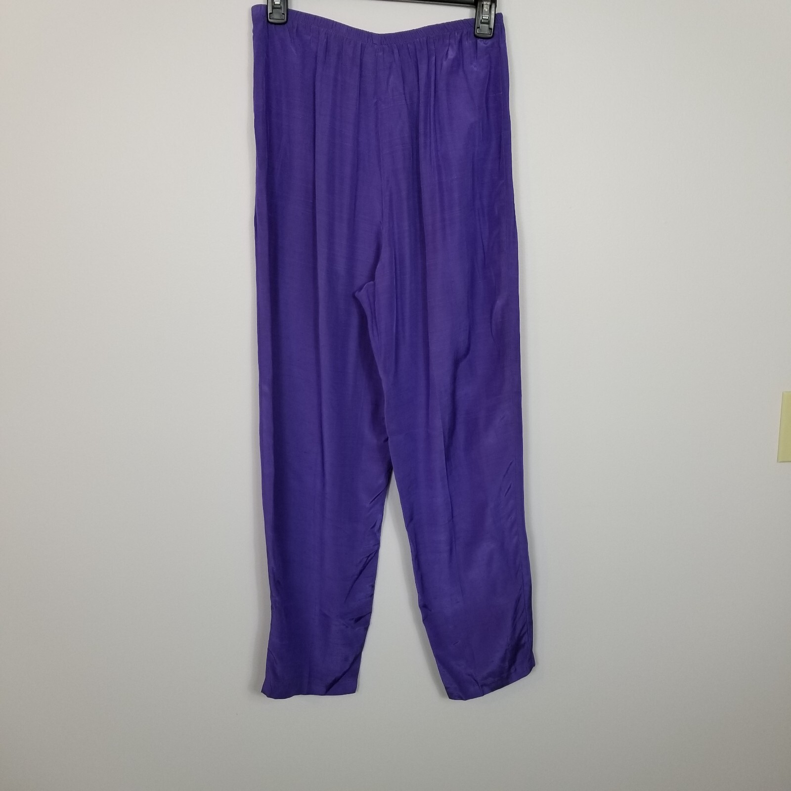 Vintage 80s BLONDIE AND ME Slub Weave Wide Belt Pant Suit Purple Size 9