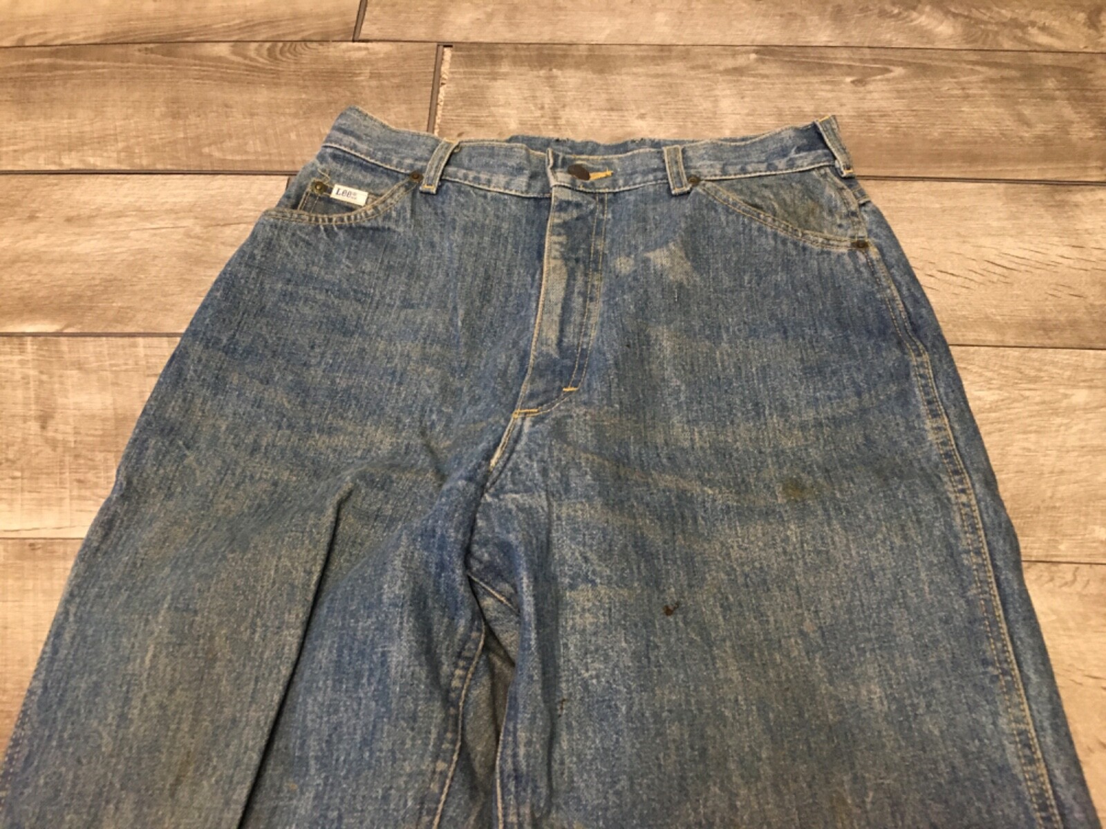 LEE Rider Made in USA Womens Denim Blue Mom Jeans Size 13 Med 28” Inseam Vintage