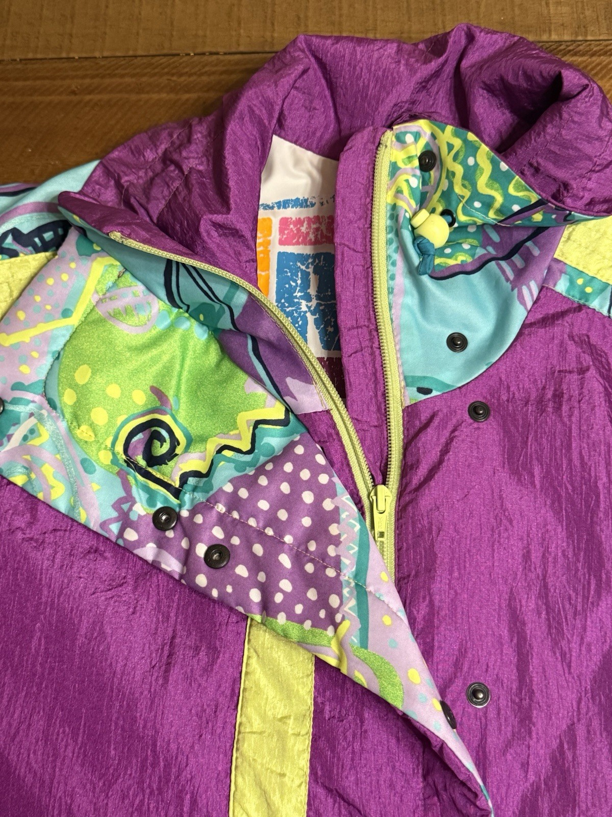 Vintage Roffe Skiwear Nylon Pullover Windbreaker Made In USA Size M