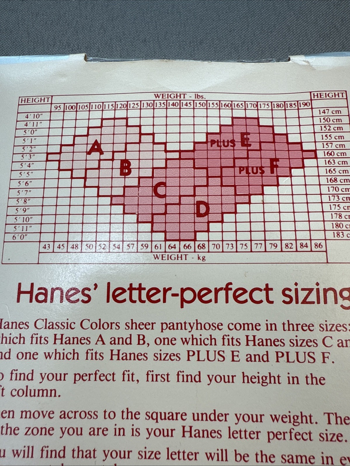 Vintage Hanes Pantyhose Classic Colors Almond, Nude Heel And Toe Size C-D
