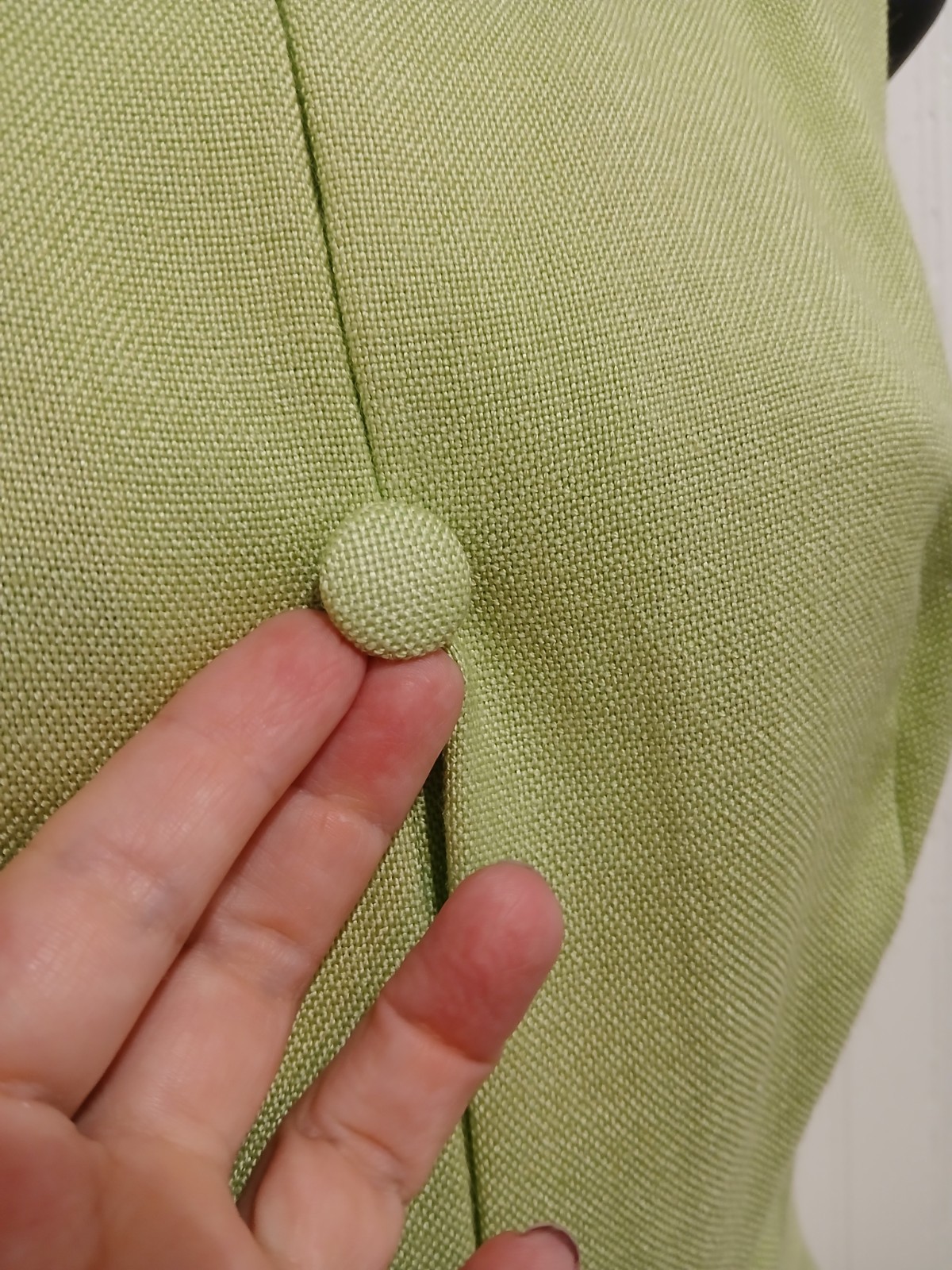 True Vintage Light Green Mod Fit Flare Sleeveless Mini Dress 60s 29″C
