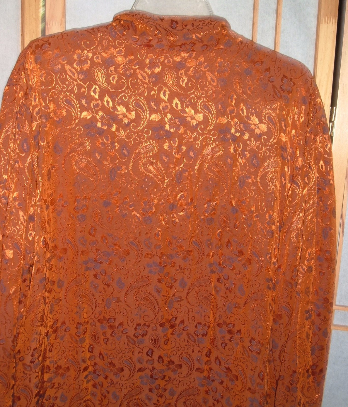 Vintage blazer Jacket Mellow Mail NY Brocade tapestry Orange cottagecore Floral