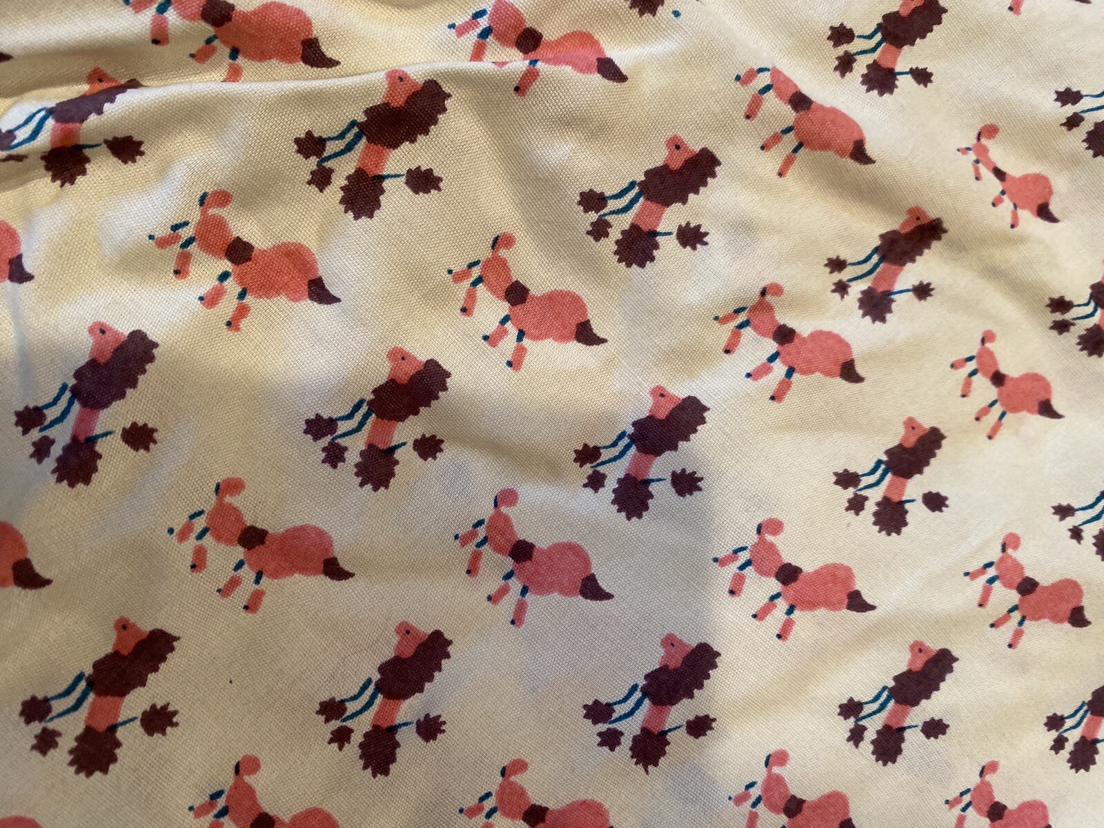 New Vintage 90s Blue Plate Poddle Print Skirt M