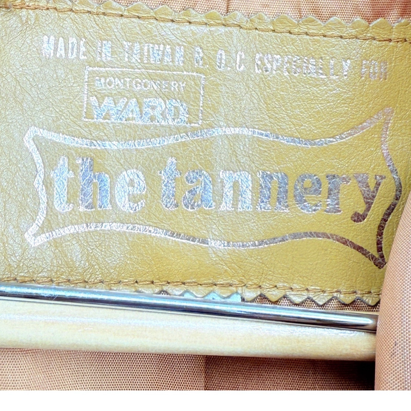 The Tannery Montgomery Ward Vintage Mustard Yellow Leather Trench Coat *read*