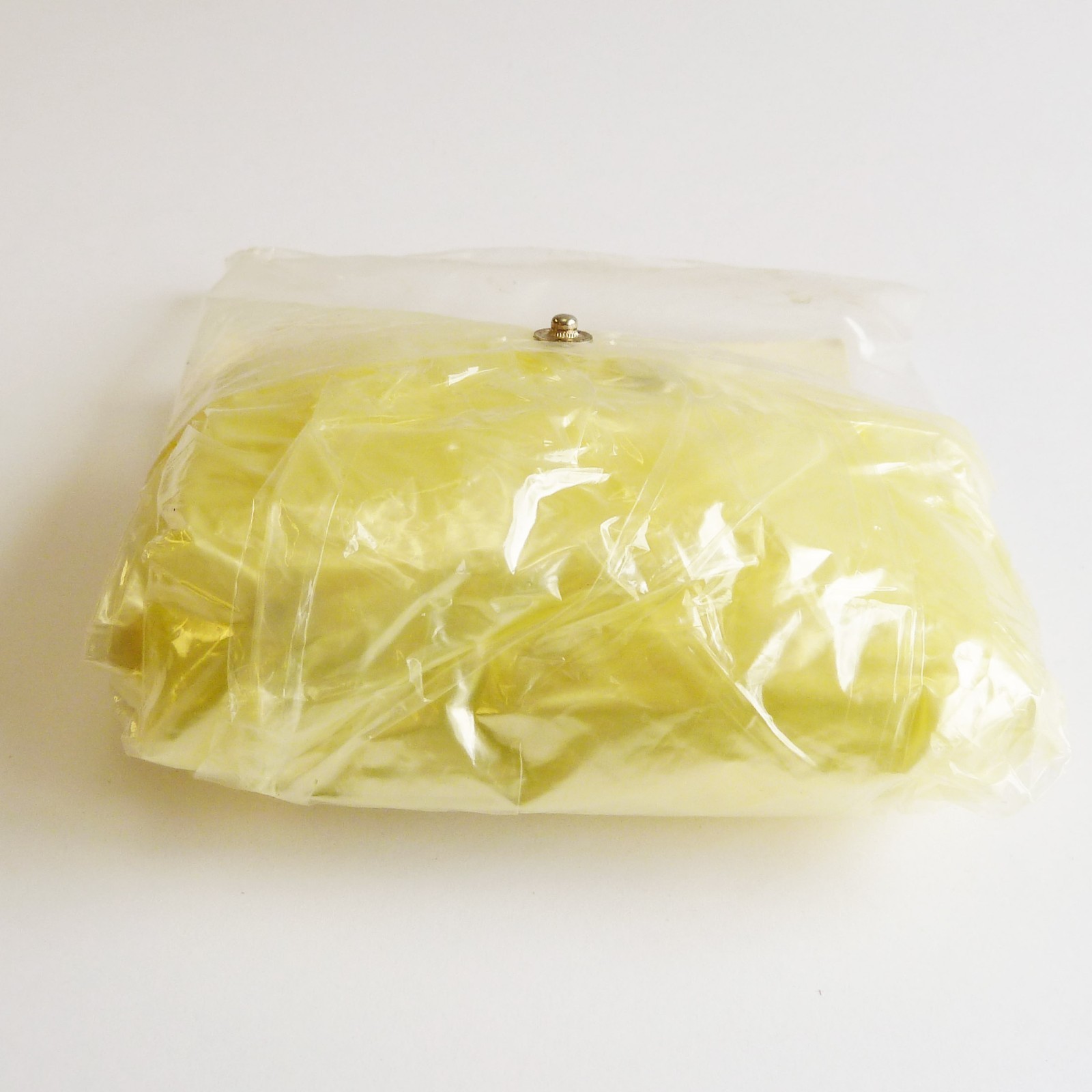 LADIES Full Length Clear Plastic RAINCOAT with Hood New in Pocket-Size Package