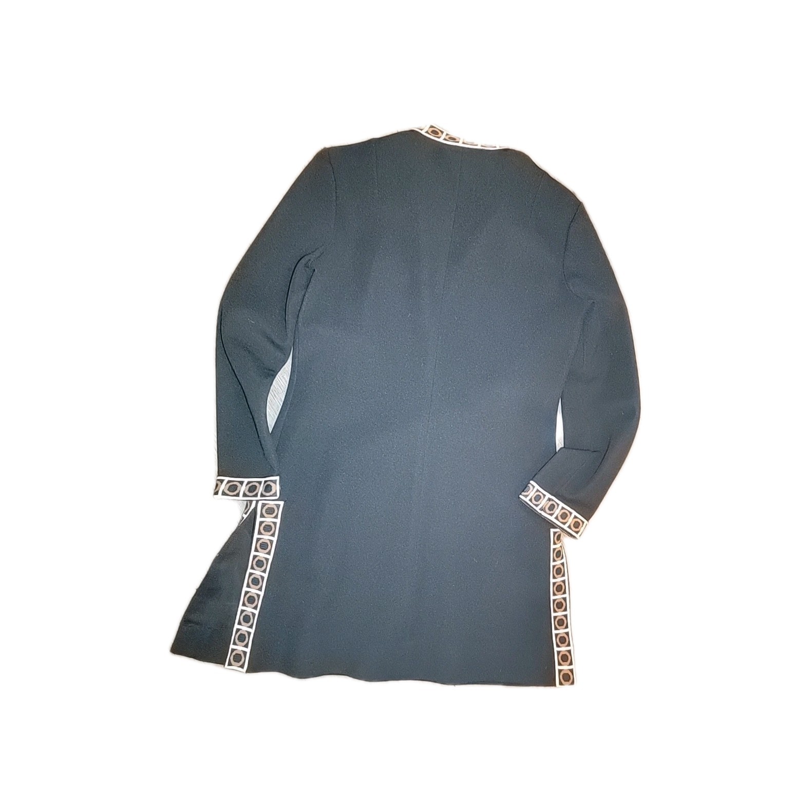 Vintage 60’s MCM Twiggy Gogo Mini Dress Double Side Slit Black Polyester
