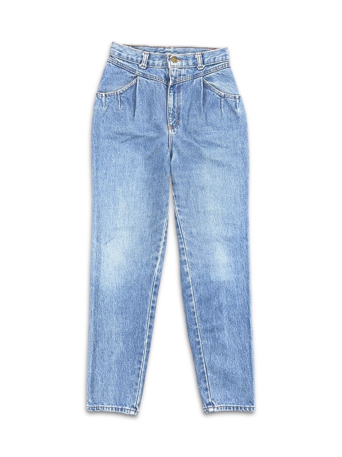 vintage oshkosh high waisted jeans pleated 90s 24×26