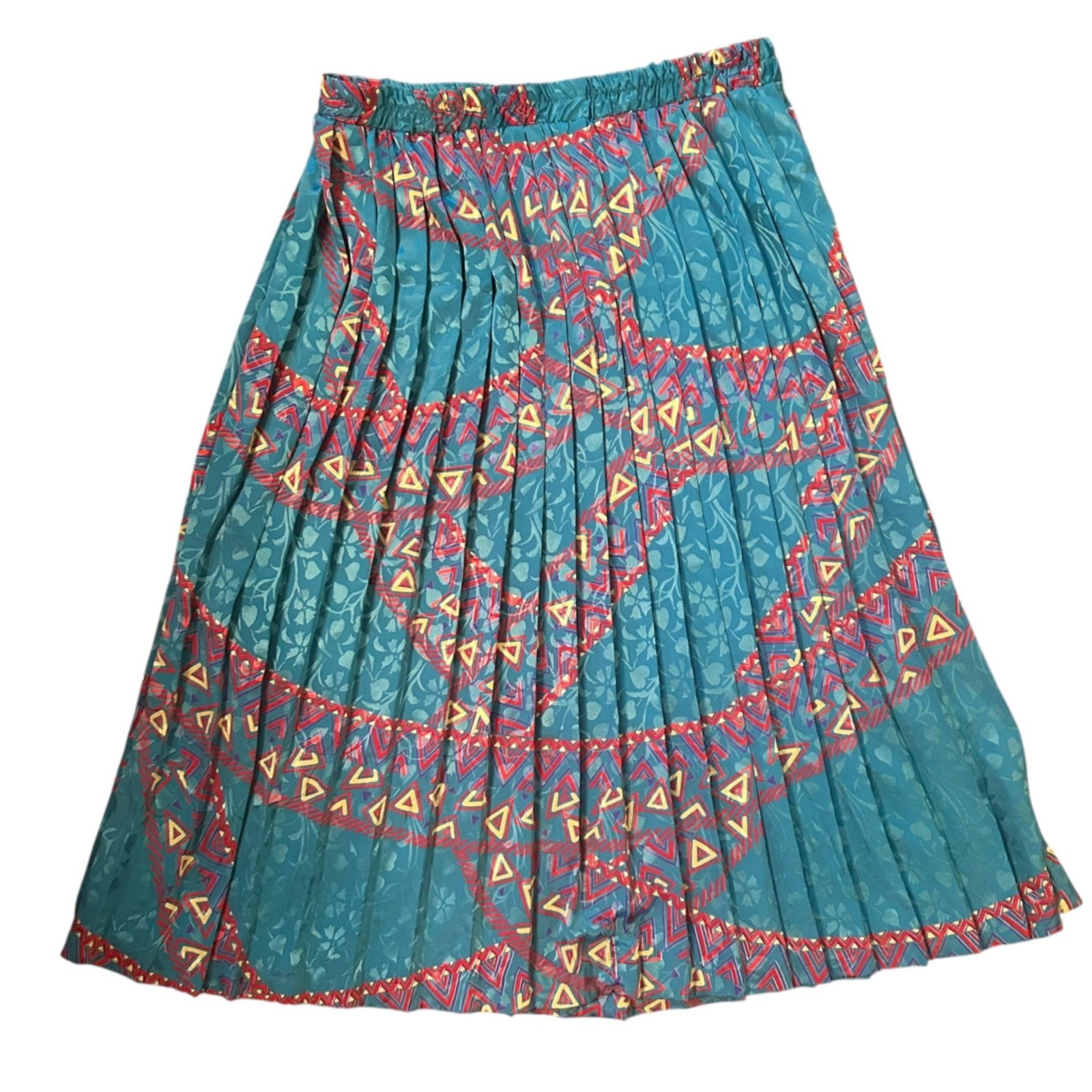 Vintage Andrea Gayle Novelty Abstract Midi Pleated Retro Skirt M