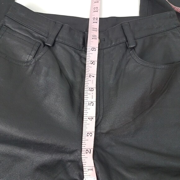 Newport News High waist Leather Black Pants Biker Mom Goth Rock 6, 90’s