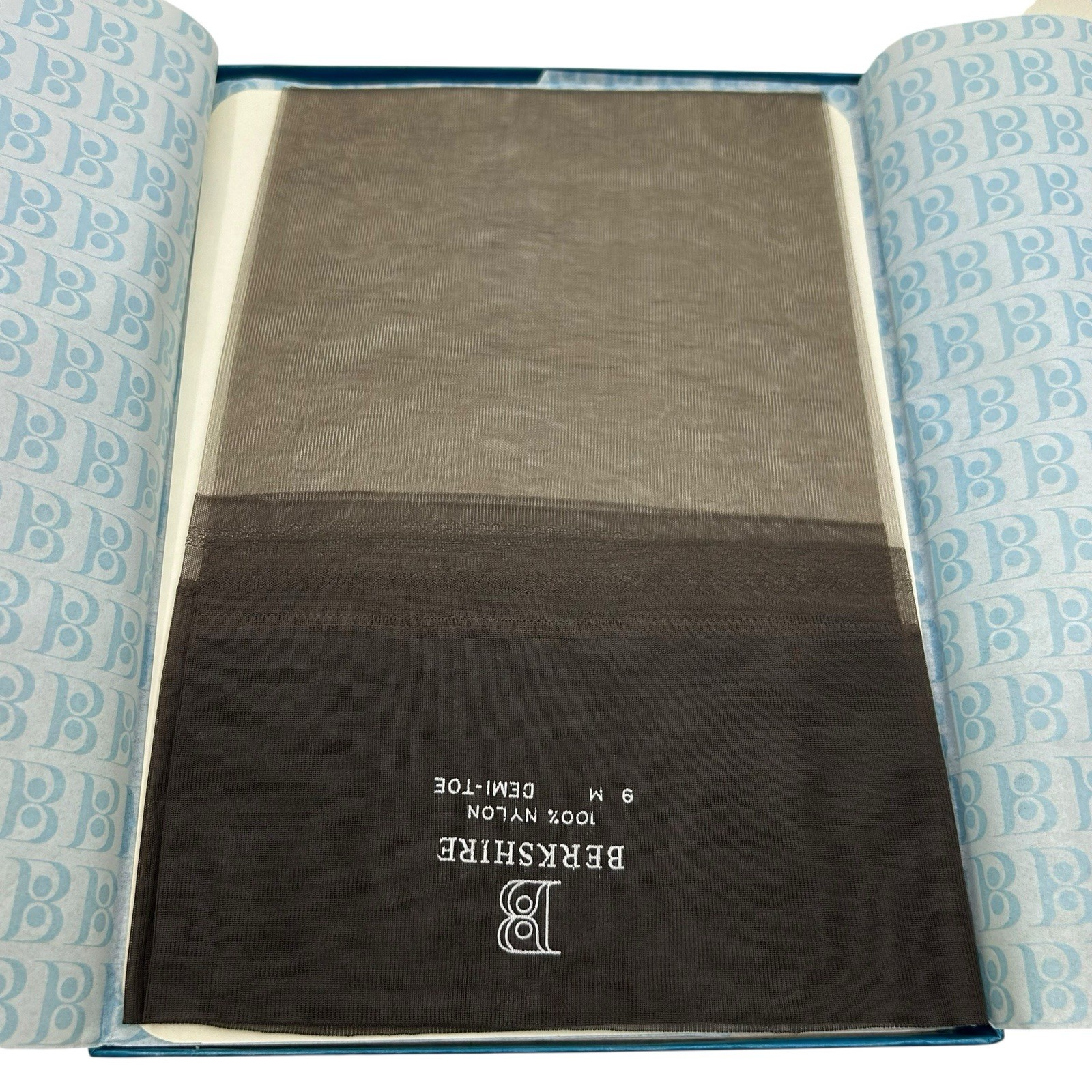 Berkshire B Stockings Demi Toe Dusk Muted Black 9M Seamless Hosiery 3 Pair