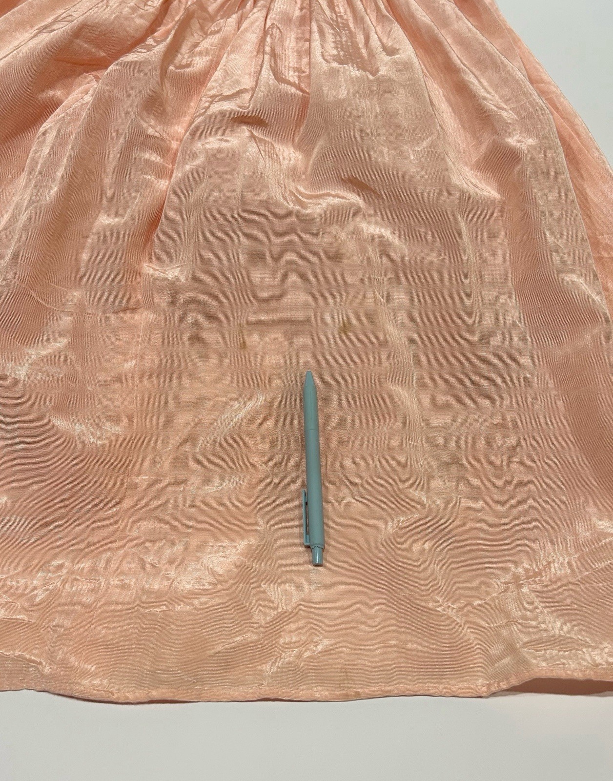 Vtg Scott McClintock Taffeta Lace Tea Dress Prom Victorian Peach Sz 14 FlawsREAD