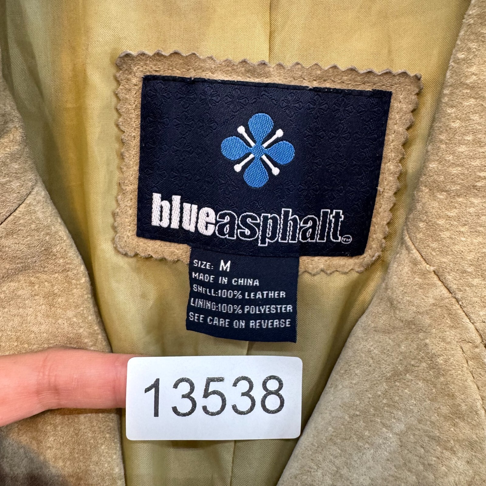 Vintage Leather Jacket Trench Coat Small Medium Tan Beige Khaki Long Midi