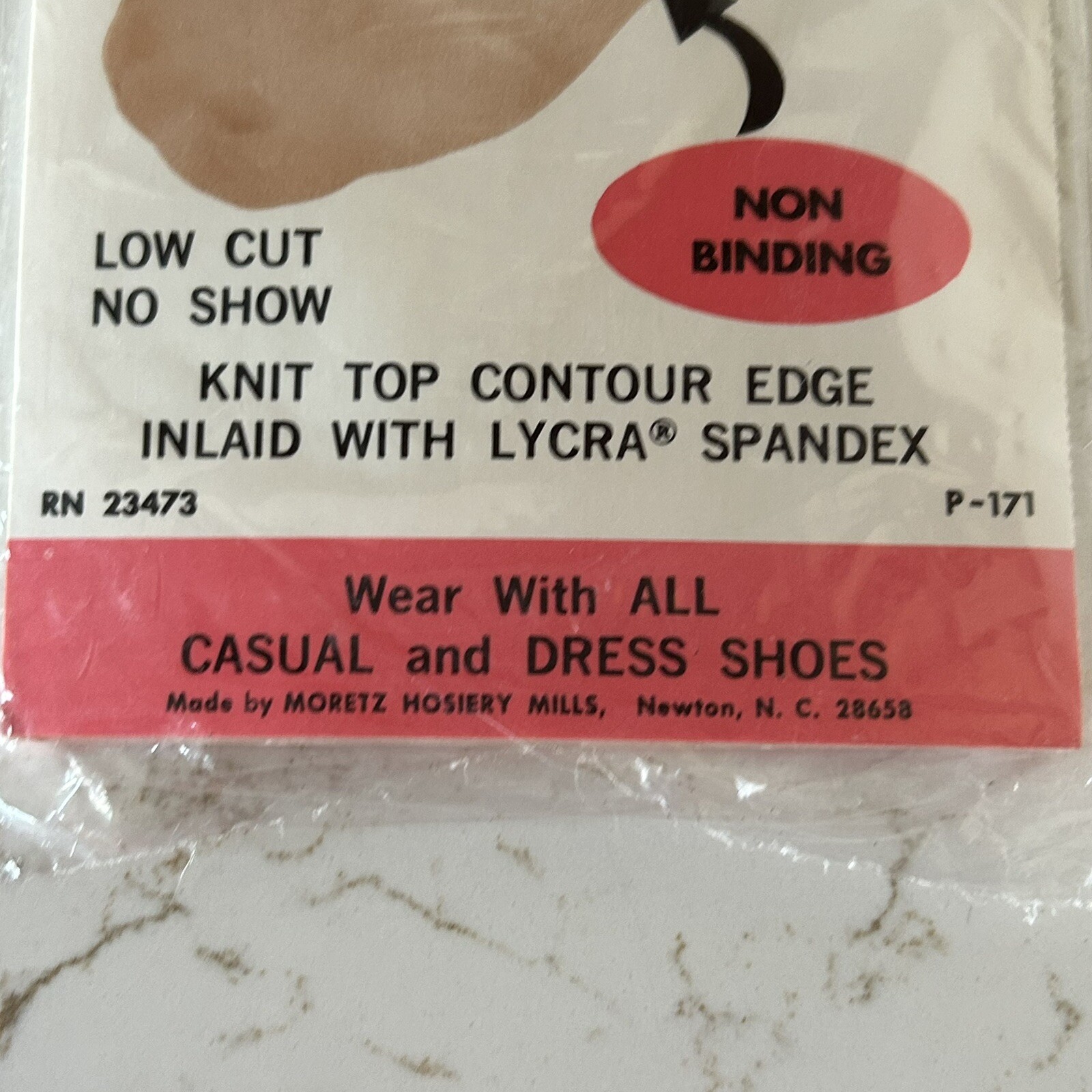 Vintage Custom-Knit Foot Sock Cotton Stretch Nylon Size 8.5 – 11 Moretz Hosiery
