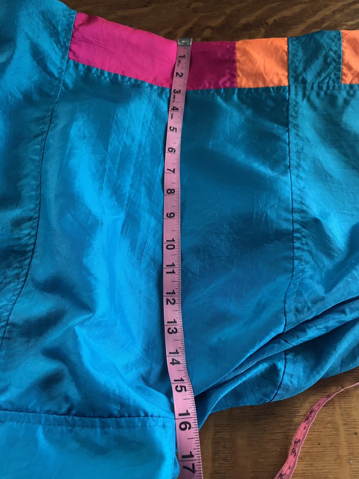 Sunbuster Performance Sports Apparel L ? Nylon Partial Zip Bright Turquoise Pnk