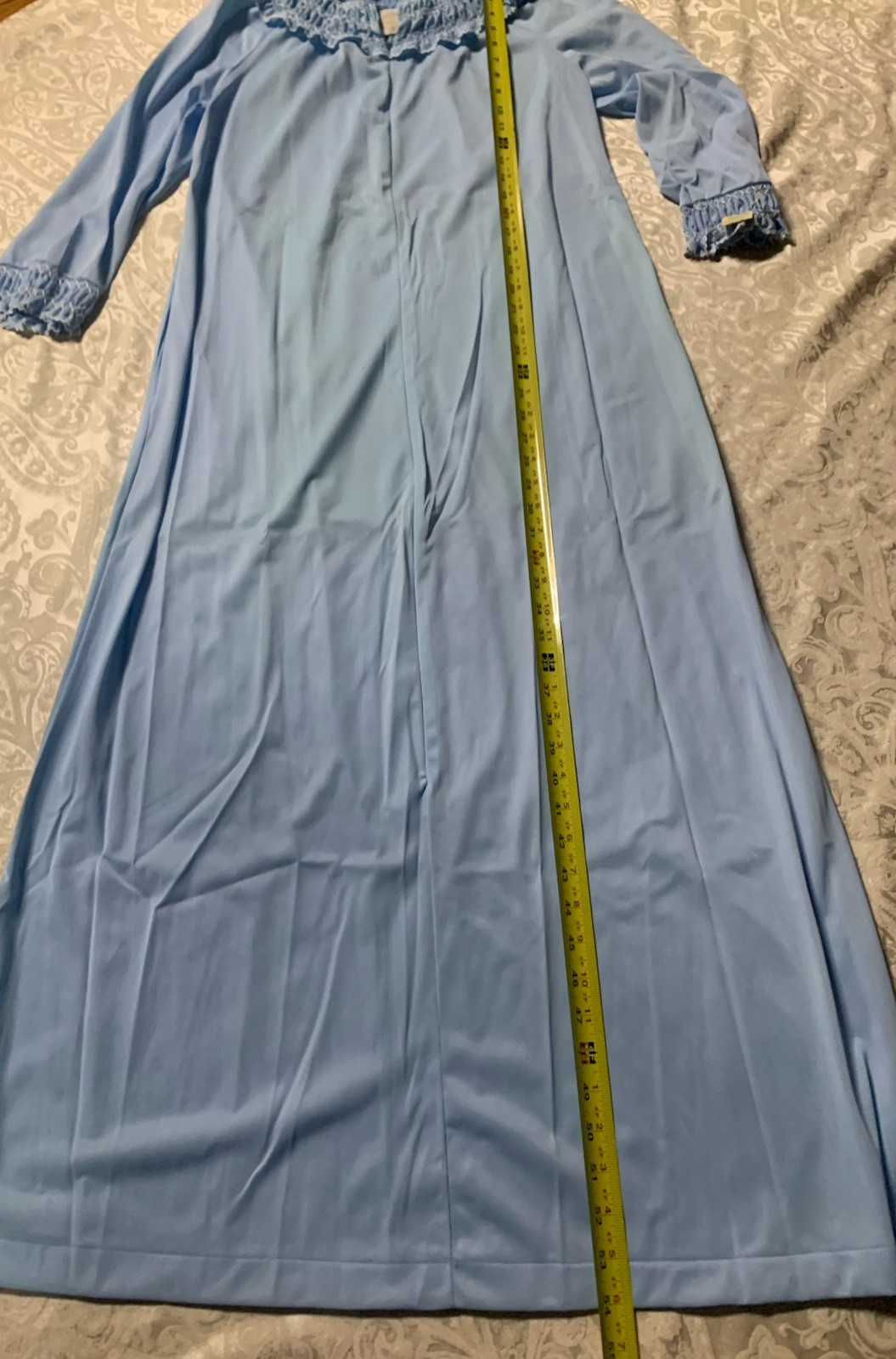 VTG Loungewear By Gossard Robe Maxi Dress Nightgown Gown Blue sz P/XS Women