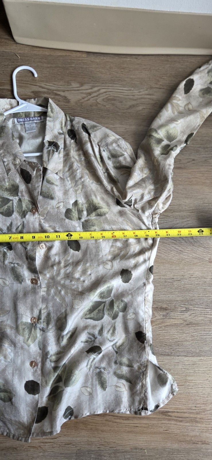 Vintage 80s/90s 100% Silk Long Sleeve Floral Design Y2K Blouse Size M Retro