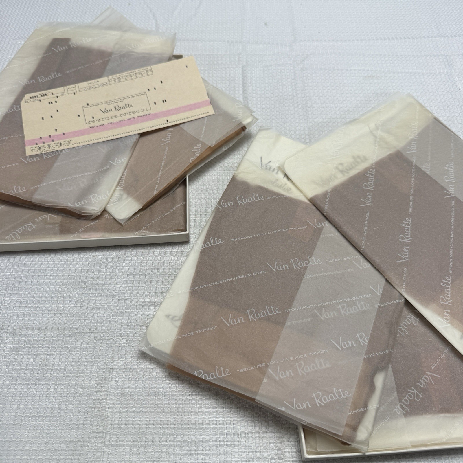 6 Vtg 50s Van Raalte Wisp 15 Highlight 8.5M Nylon Stockings Seams New 2 Boxes