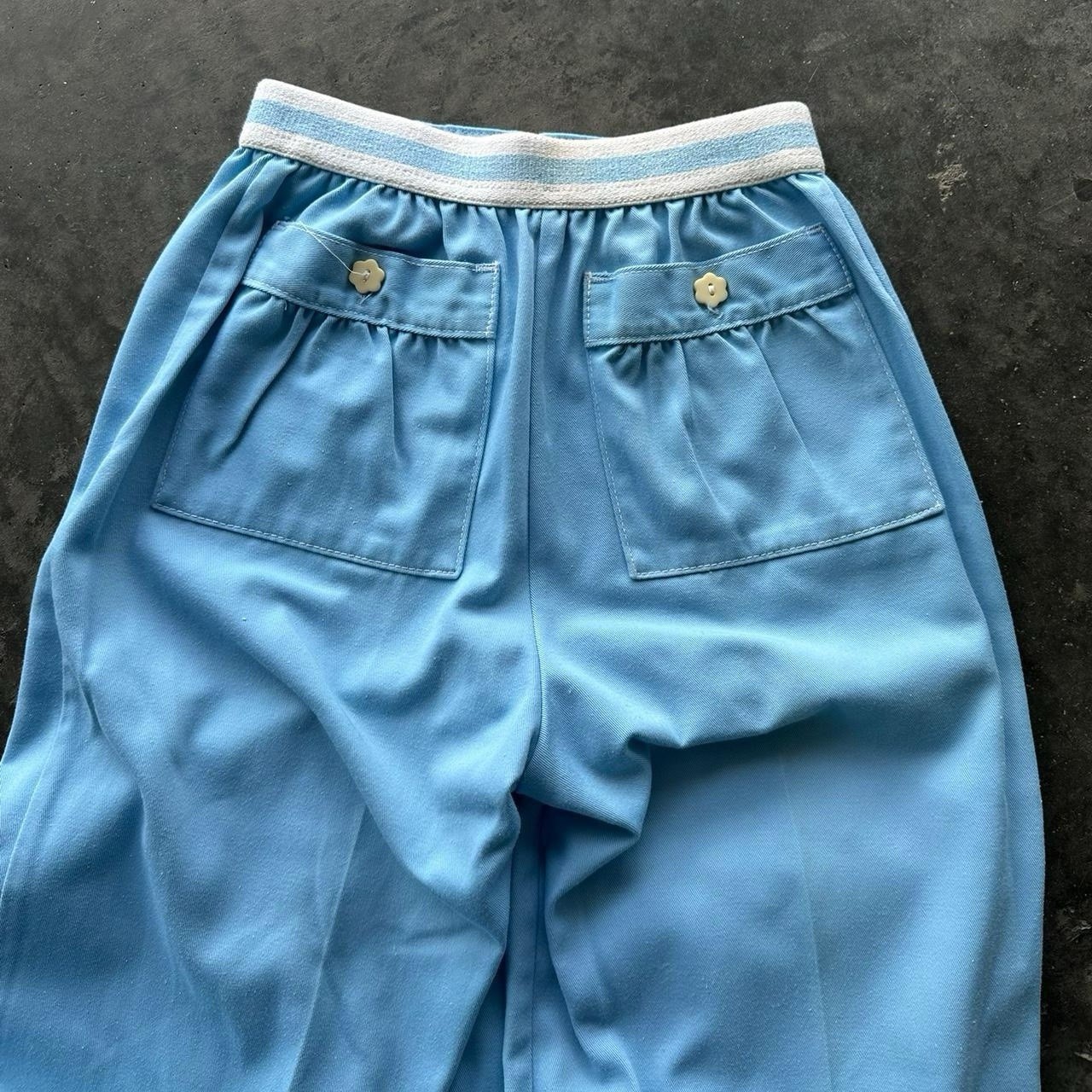 Vintage 70’s Turtle Bax Baby Blue Flare Pants 23”-28”