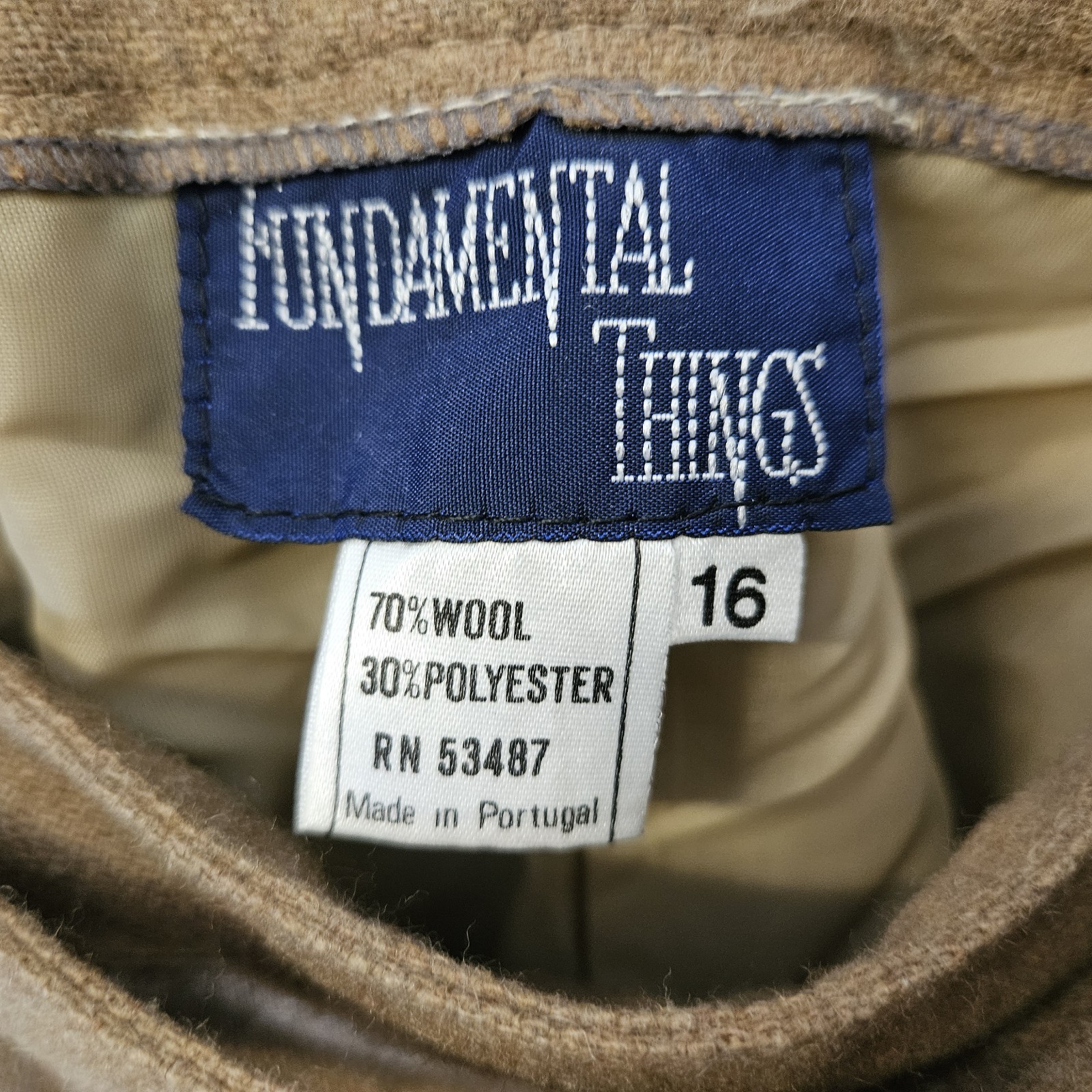 2 Vintage Size 16 Pants Wool and Polyester Slacks