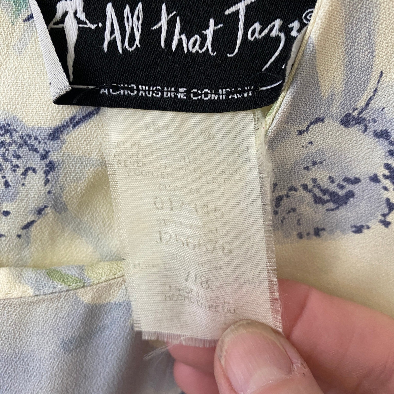 All That Jazz Rayon Dainty Fairy Floral Maxi Dress 7/8 Blue Yellow Cottagecore