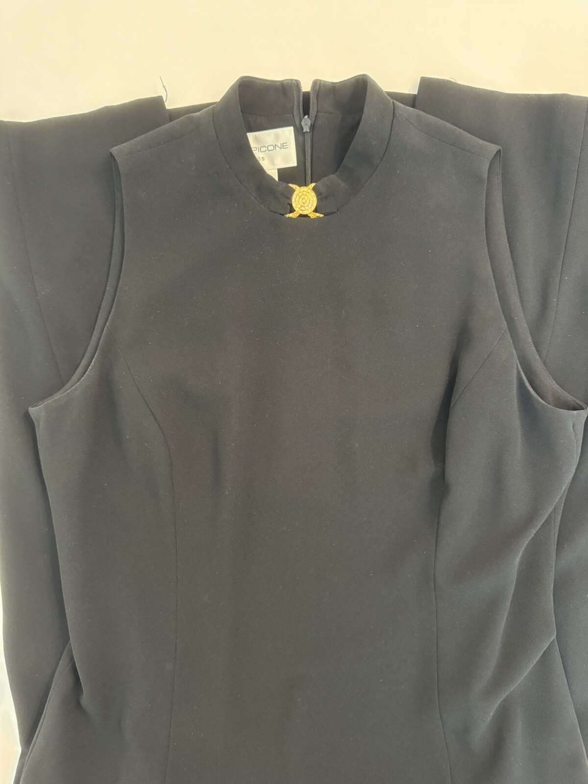 Vtg 90’s EVAN PICONE Black Maxi Cocktail Dress Size 12 with