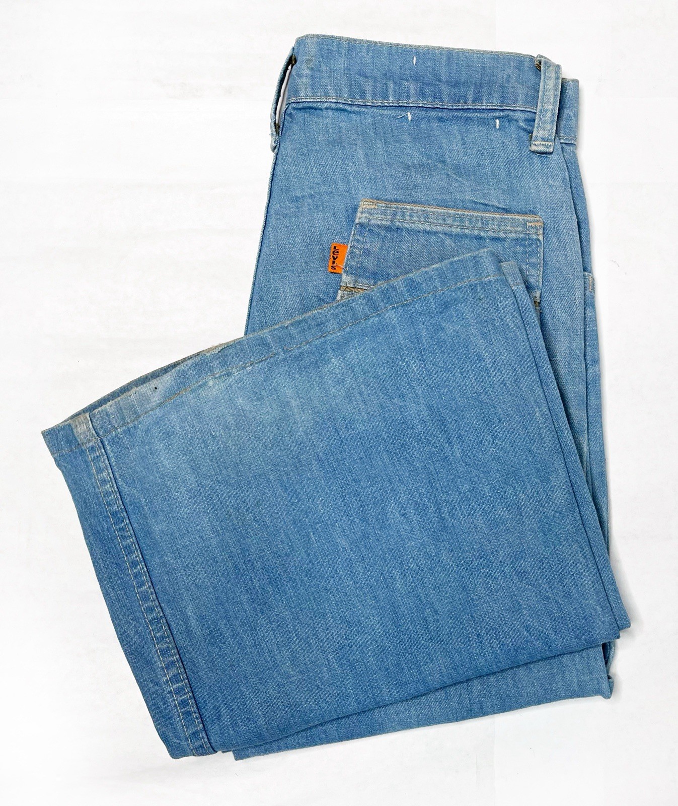 【RARE】Vintage 1978 Levi’s ✤ Fresh Produce Bell Bottom Orange Tab Jeans Fit 27×32
