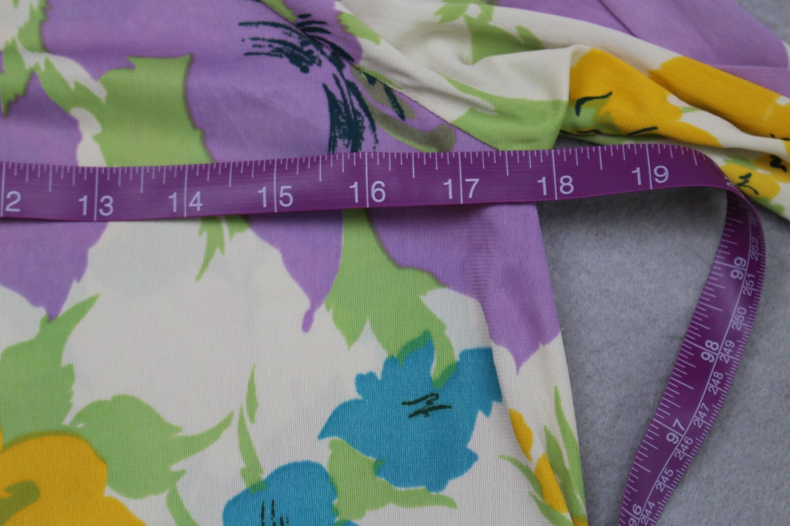 Vintage Lingerie Nightgown Womens Small Maxi Purple Yellow Floral Acetate 1960s