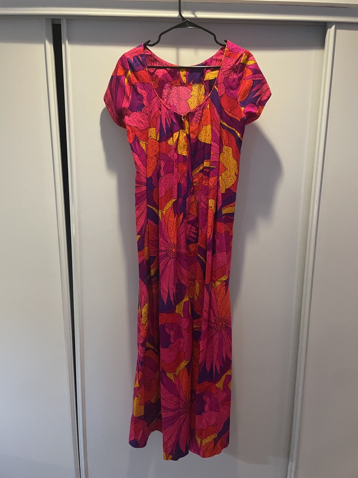 Sun Fashions Of Hawaii Honolulu Colorful 1970 1960 Dress Groovy Vintage Medium