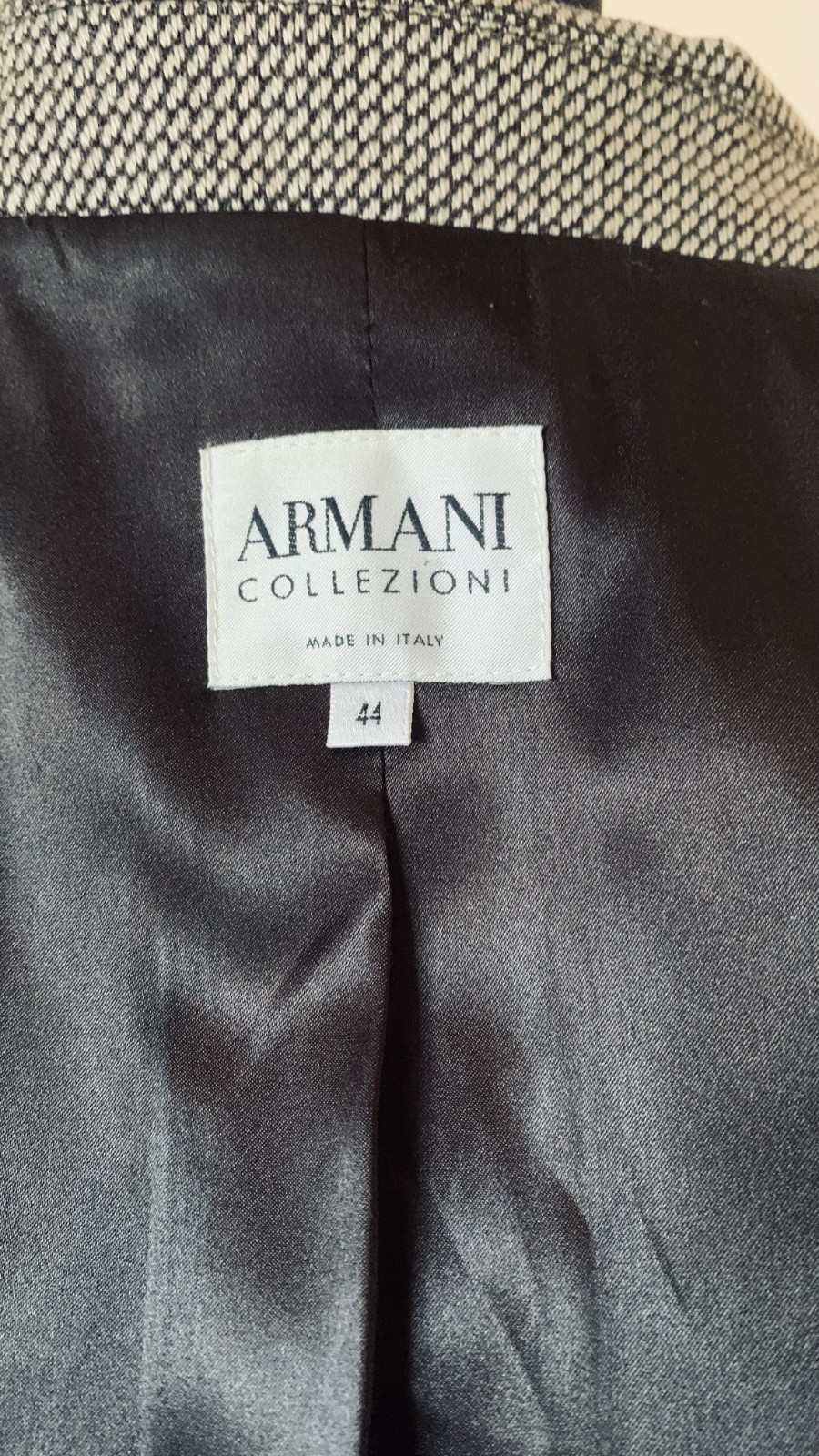 Vintage Armani Collezioni Wool Cashmere Blazer Jacket Tailored Italy Women EU44