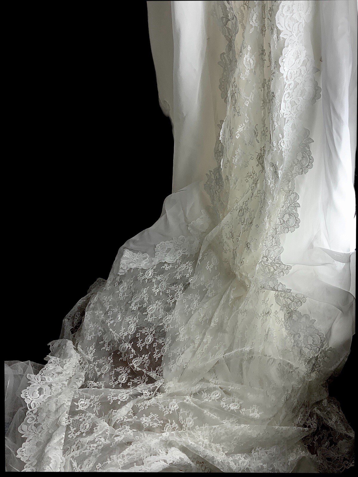 Vtg 1980’s Wedding Dress Powder Puff White Cottage Core Small-Med