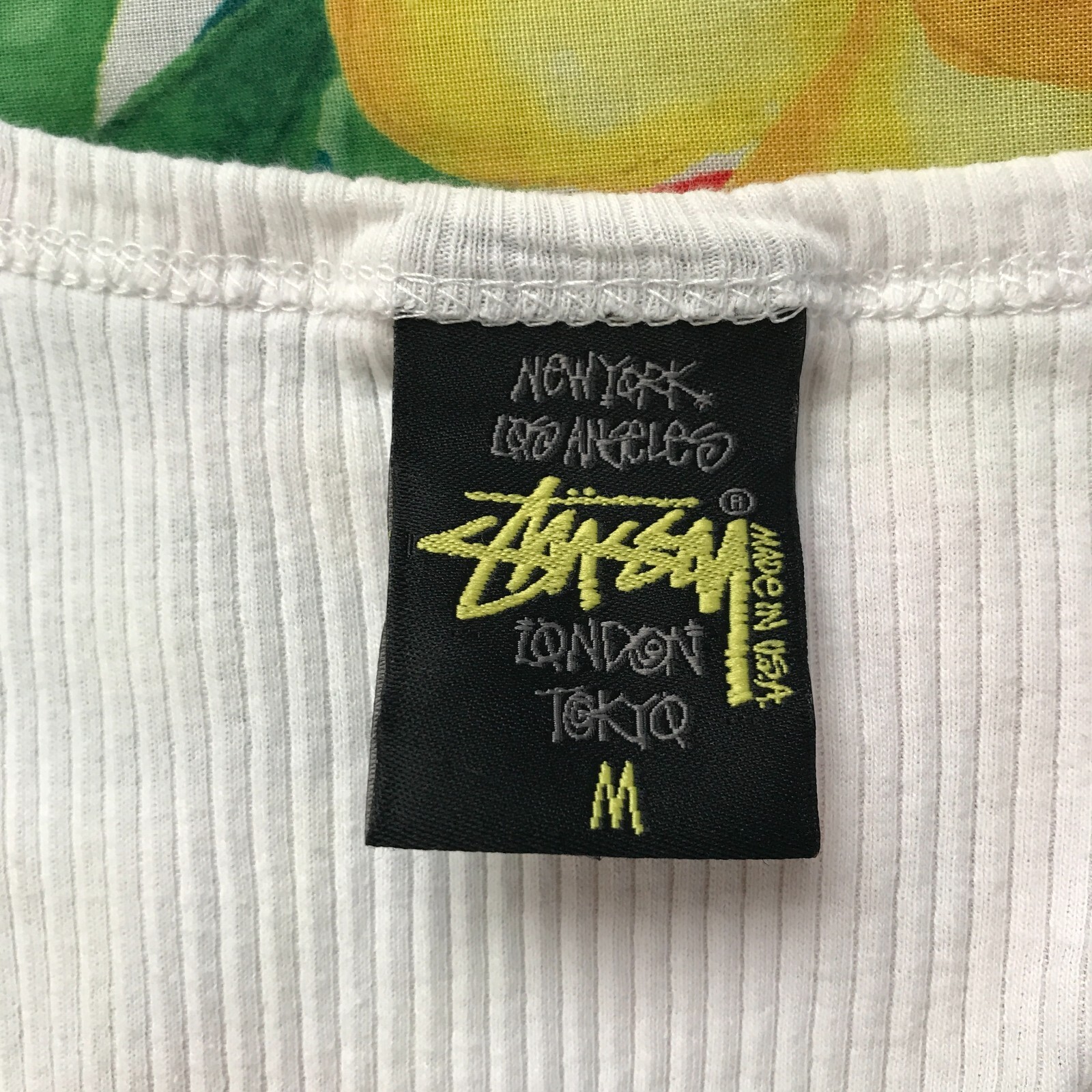 Vintage Women’s Stussy Stüssy Increase the Peace Rap Graphic Ribbed Tank Top M