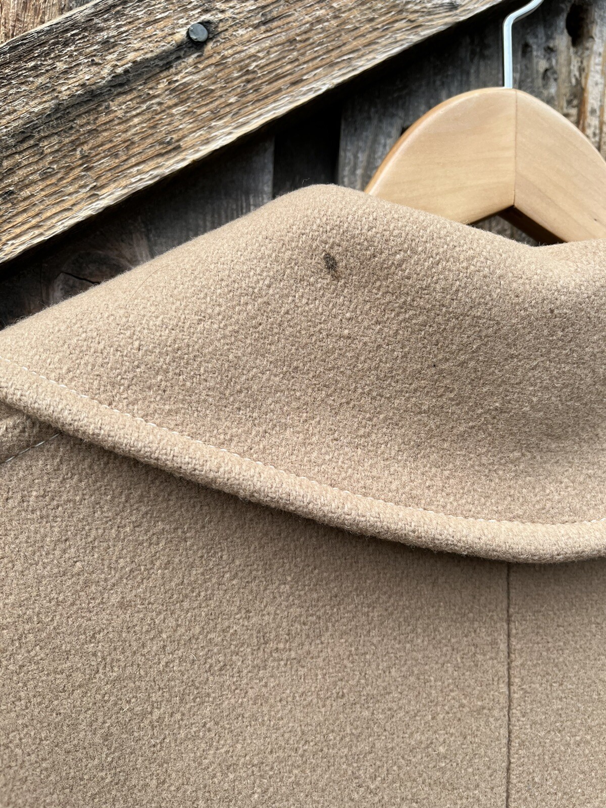 Vintage Beige Double Breasted Winter Coat by Carillon Size Small/ Medium