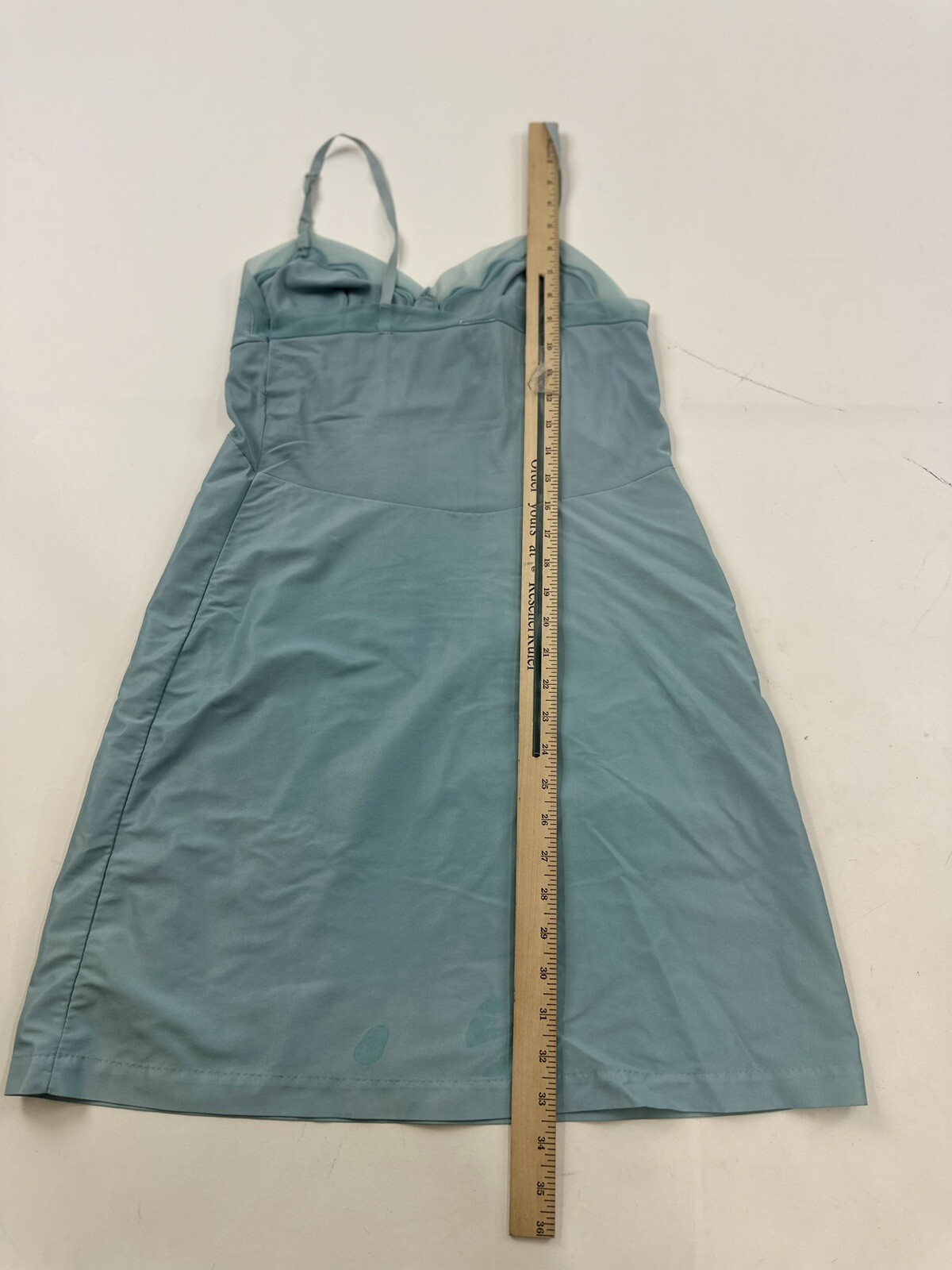 Vintage Glam Garb Slip Dress Women’s M Medium Blue Flaws